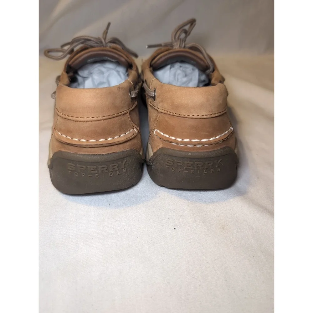 Sperry Top-Sider Intrepid 2 Eye Tan Leather Boat Shoes 0276308 Men Size 10